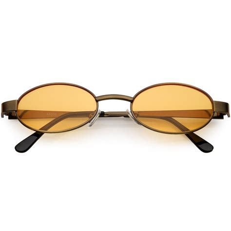 oval sunglasses men black and orange